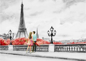 Tablou îndrăgostiții în Paris (70x50 cm)