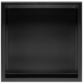 Raft incastrat pentru baie 30x30 negru mat