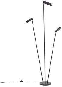 Lampă de podea modernă neagră cu 3 lumini GU10 35mm - Thomas