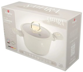 Oală cu capac 20 cm, 2.5L – Berlinger Haus Sahara Collection BH 8070, crem, cu strat antiaderent cu titan, pentru gătit zilnic
