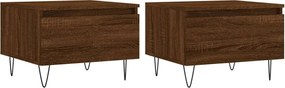 vidaXL Mese de cafea 2 buc. stejar maro 50x46x35 cm lemn compozit