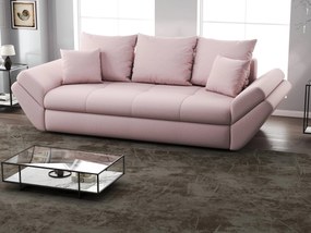 Canapea extensibilă dumonde cu ladă de depozitare si sezut confortabil din spuma high-density, Loana Enjoy Flamingo 250x100 cm