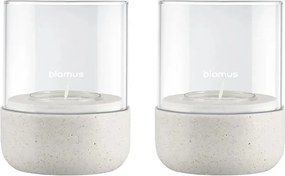 Sfeșnice pentru lumânări pastilă 2 buc. din sticlă Calma – Blomus