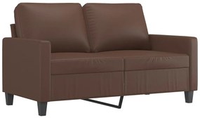 Canapea cu 2 locuri, maro, 120 cm, piele ecologica