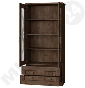 Vitrină sticlată Nyssa N8 (stejar centurian). 1058243