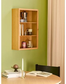 Vitrină în culoare naturală cu aspect de lemn de stejar suspendată 50x80 cm Panorama – Hübsch