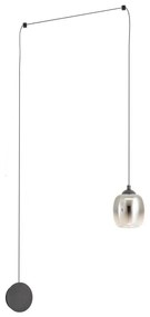 Redo 01-3484 - Lampă de perete LED KHADI, 6W, 230V, CRI90, Ø12 cm, negru/fumuriu