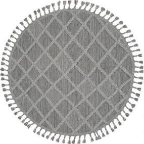 Covor BEVERLY, 80x80 cm, forma rotunda, polipropilena, gri, 2264 Y