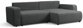 Colțar extensibil Avia L universal - grafit stofă boucle Gerra 120