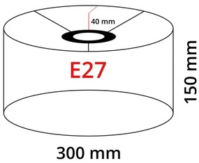 Lampadar LED TUNJA 1xE27/20W/230V Ø 30 cm crom mat/alb