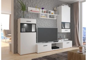 Expedo Mobilă sufragerie BLEUS, 230x200x40, alb/beton