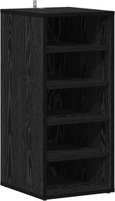 vidaXL Dulap pentru pantofi Stejar Negru 32 x 35 x 70 cm Lemn compozit