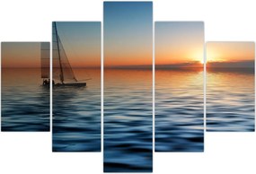 Tablou - Bărci cu vele pe mare (150x105 cm)