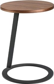 Masuta laterala moderna design LUX Wood and Black, 38cm