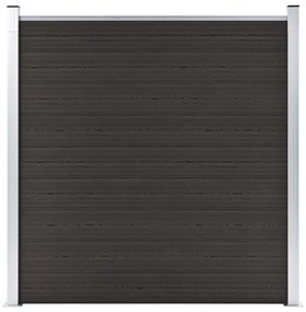 vidaXL Panou de gard, negru, 180x186 cm, WPC