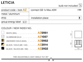 Aplica lumina ambientala Leticia 1, alb