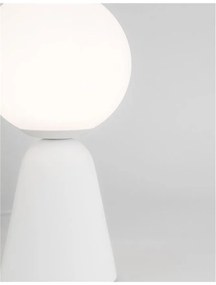 Veioza, lampa de masa design modern ZERO gips alb NVL-9577011