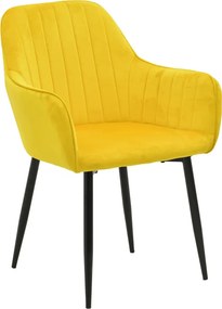 Scaun Bucatarie/Dining Noell XL Catifea Galben