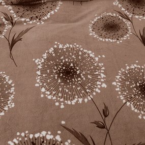 Set 2 buc lenjerie cocolino PAMPELINO maro deschis + cearsaf Cocolino microplus cu elastic SOFT 180x200 cm alb, pat dublu
