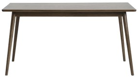 Masă de dining maro extensibilă cu blat cu aspect de lemn de stejar 150x90 cm Barrali – Unique Furniture