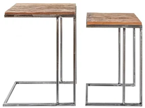 Set de 2 masute design industrial Barracuda A-39593 VC