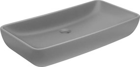 vidaXL Chiuvetă dreptunghiulară lux gri deschis mat 71x38 cm ceramică
