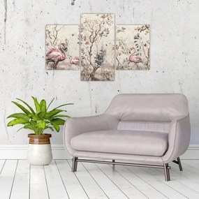 Tablou - Desen de flamingo (90x60 cm)