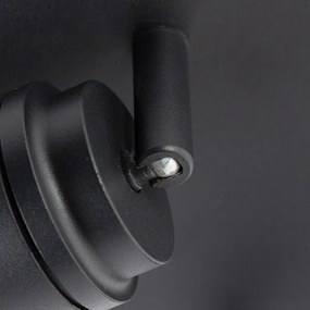 Spot modern pentru baie negru cu 2 lumini IP44 - Ducha