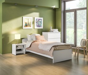 Set dormitor de o persoana Kito 205 cm alb