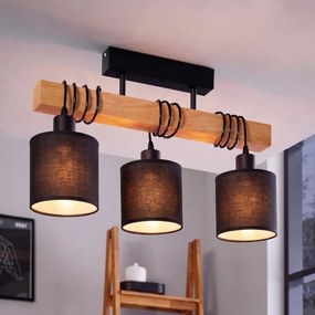 Brilagi - Lustra de tavan aplicată NUBILA 3xE27/60W/230V pin/negru