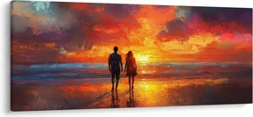 Tablou - Plimbare pe plajă (120x50 cm)