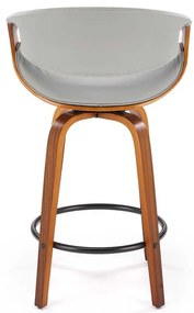Scaun de bar Scarlet, gri / nuc