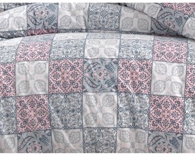 Lenjerie de pat din bumbac BedTex Ceramicanuanța pudră , 220 x 200 cm, 2 bucăți 70 x 90 cm, 220 x 200 cm, 2 buc. 70 x 90 cm