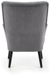 Fotoliu tapitat Delgado Velvet gri – H100 cm