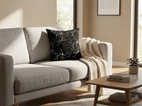 Set de 2 huse decorative pentru perna din microfibra TEMPESTA 45x45 cm, negru