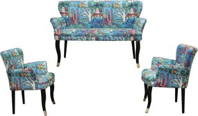 Fotoliu cocktail Relax Homs textil albastru