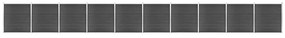 Set de panouri de gard, negru, 1737x186 cm, WPC 1, Negru, 10 sectiuni