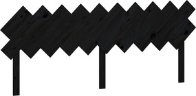 vidaXL Tăblie de pat, negru, 196x3x80,5 cm, lemn masiv de pin