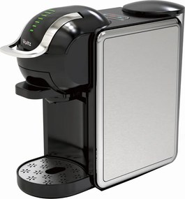 La mâna a doua: Espressor 8in1 Oliver Voltz OV51171K8R, 1450W, 0.8 L, 5 adaptoare, 19 bar, Cafea macinata si capsule, Negru/Argentiu