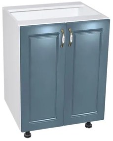 Corp inferior 60 cu 2 usi Zebra MDF Albastru drept