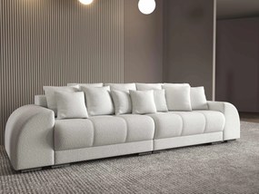 Canapea extensibilă dumonde cu 2 lăzi de depozitare si sezut confortabil din spuma high-density, Verona Euphoria Ivory 310x100 cm