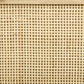 HOMCOM Comodă 4 Sertare, Mobilier Sufragerie/Dormitor, PAL și Ratan, 80x38x80cm, Negru/Lemn Natural | Aosom Romania