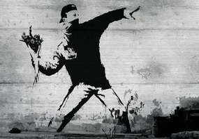 Fototapet - Gangstru cu flori (254x184 cm)