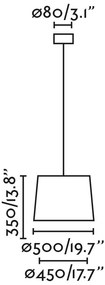 Lustra pendul moderna design elegant CONGA simple negru/bej