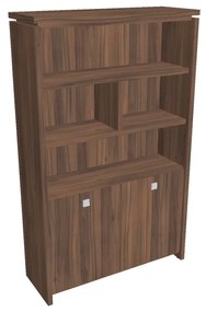 Dulap înalt Verno 128 x 46 x 210 cm, cu rafturi, nuc