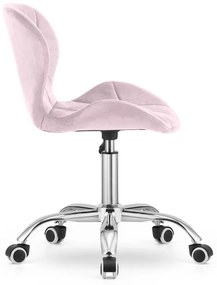OFERTA Scaun de birou roz pudra AVOLA VELVET clasa II