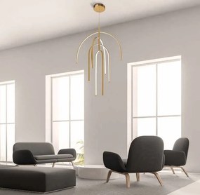 Lustra LED design modern Lora auriu
