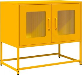vidaXL Dulap TV, galben muștar, 68x39x60,5 cm, oțel laminat la rece