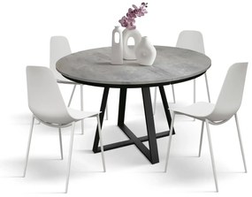 Masa Melania rotunda extensibila 120 cm - GRI CIMENT