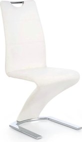 Scaun K291, alb/crom, piele ecologica/metal, 45X63X101 CM